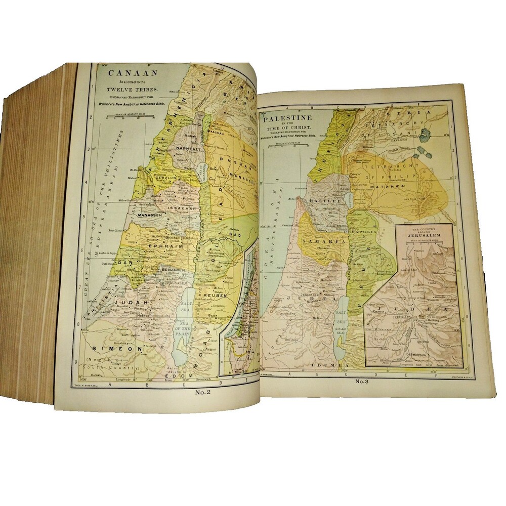 Antique WILMORE'S NEW ANALYTICAL REFERENCE BIBLE - 1904. Very Good-Fine Cond - Picture 9 of 16